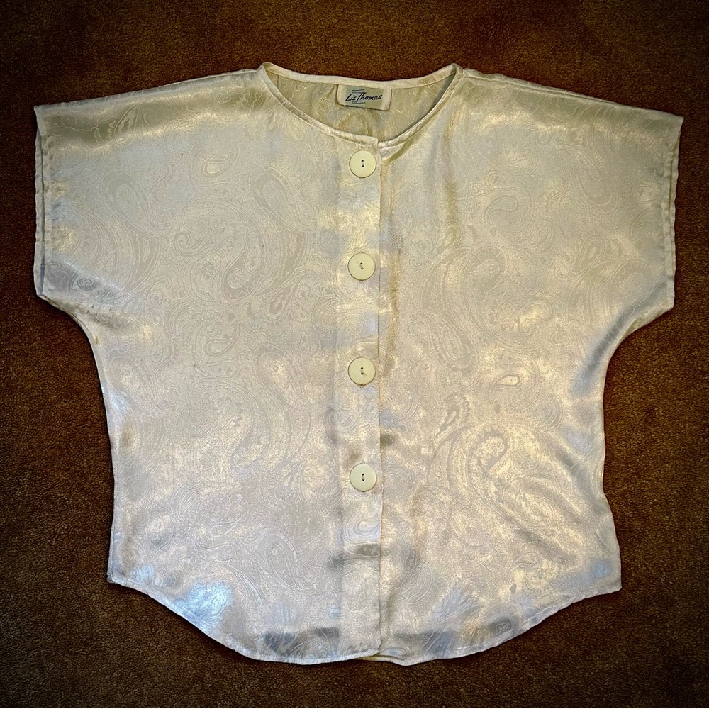 Vintage Liz Thomas Paisley Top